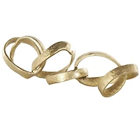 25" Gold Aluminum Metal Chain Abstract Textured Link Sculpture