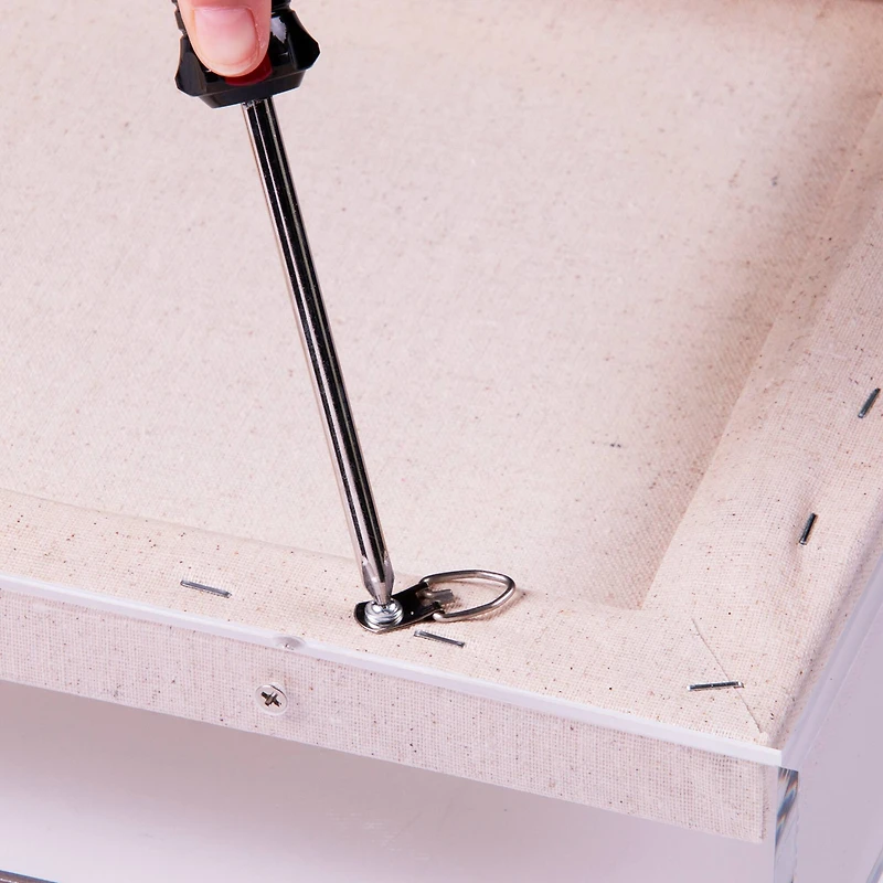 Wexel Art 2" Depth Clear UV Grade Acrylic Shadowbox with Beige Linen Stretched Canvas