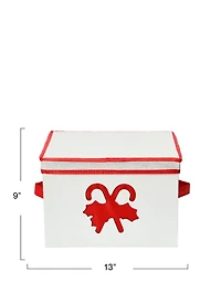 Household Essentials Red Candy Cane Storage Box