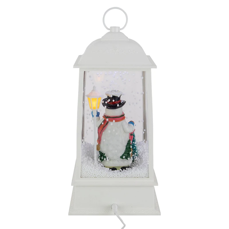 LED Lighted Musical Snowing Snowman Christmas Lantern - 13.5"