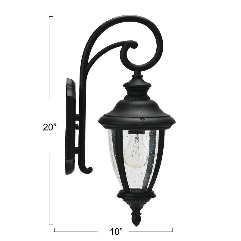 Hello Honey® Robert Stevenson Lighting Prestwick Matte Black Metal & Glass Outdoor Light