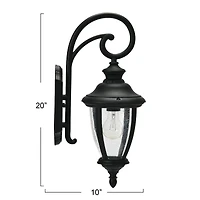 Hello Honey® Robert Stevenson Lighting Prestwick Matte Black Metal & Glass Outdoor Light