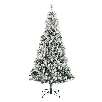 7.5 ft. Unlit Acacia Flocked Artificial Christmas Tree
