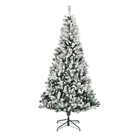 7.5 ft. Unlit Acacia Flocked Artificial Christmas Tree