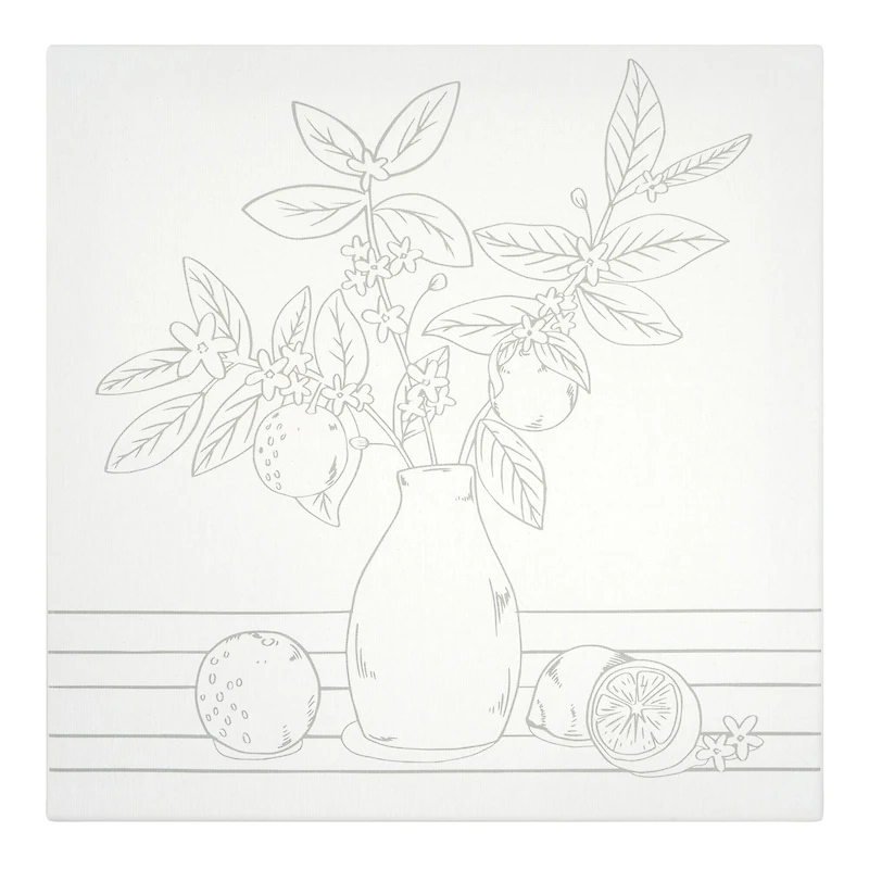11" x 11" Lemons & Vase Canvas Painting Kit by Craft Smart®