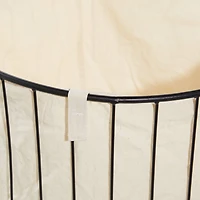 Black Contemporary Metal Storage Cart, 26" x 19"