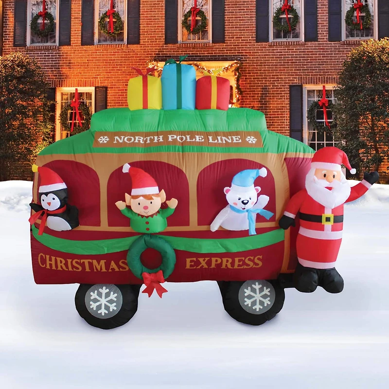 8ft. Inflatable Christmas Caboose