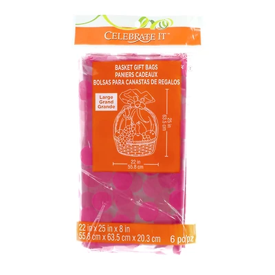 25" Polka Dot Basket Gift Bags by Celebrate It