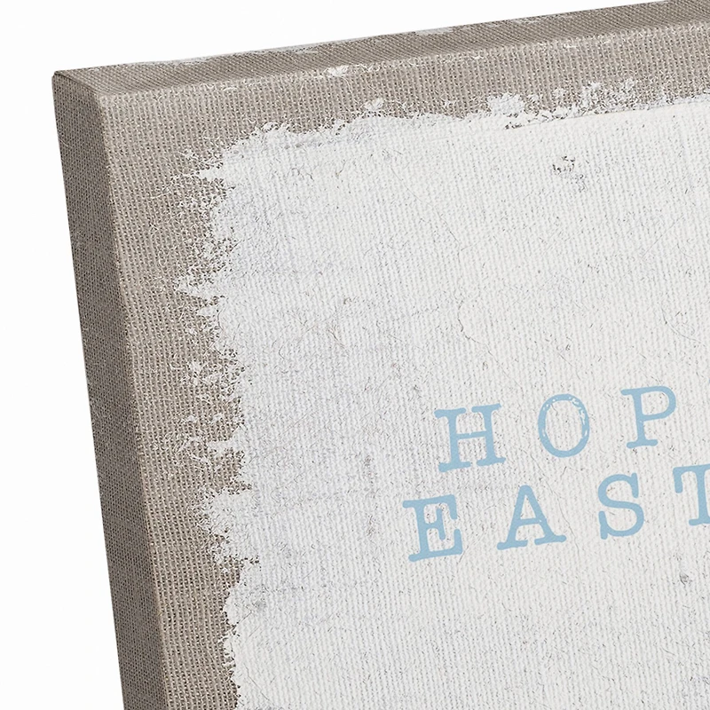 Hoppy Easter Bunny Silhouette 16" x 16" Canvas Wall Art