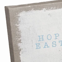 Hoppy Easter Bunny Silhouette 16" x 16" Canvas Wall Art