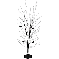 50" LED Black Halloween Branch Tree with Bats