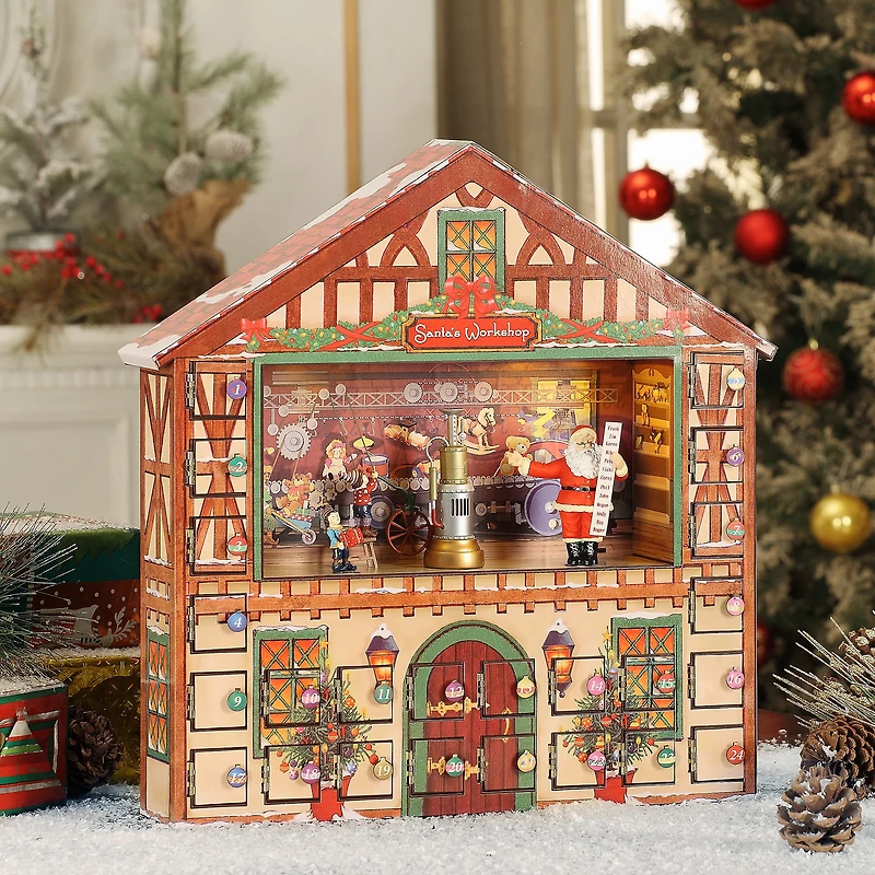 16" Animated & Musical Santa's Workshop Advent Calendar