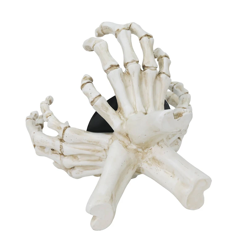 7" Skeleton Hands Pillar Candle Holder by Ashland®