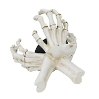 7" Skeleton Hands Pillar Candle Holder by Ashland®