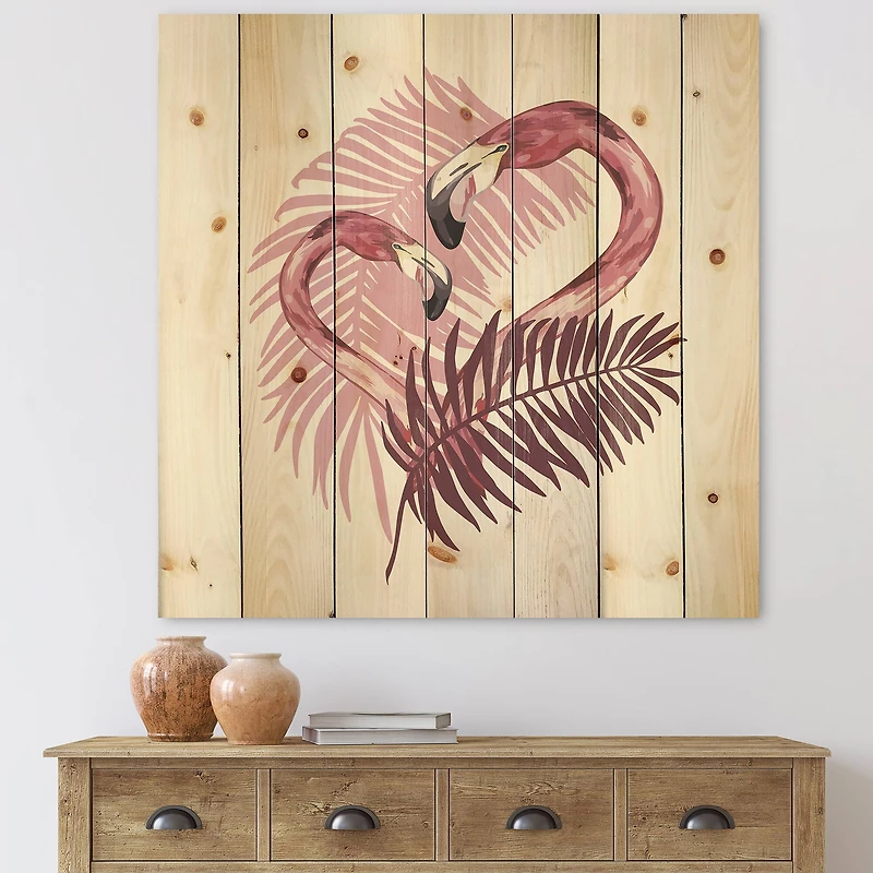 Designart - Flamingo In Tropical Summer I