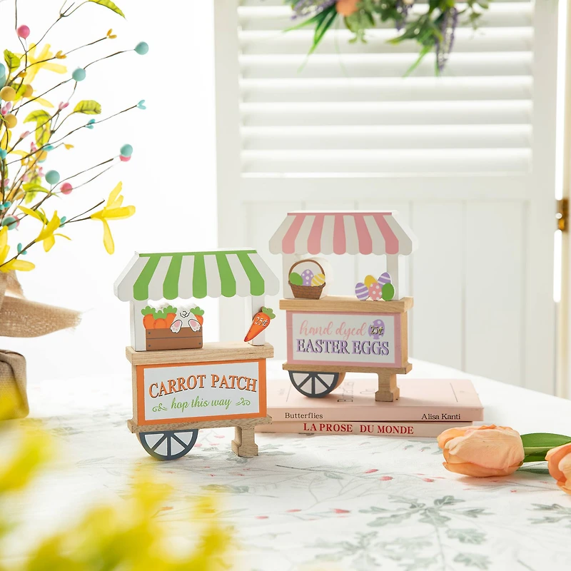 Glitzhome® 6" Easter Wooden Booths Table Décor Set