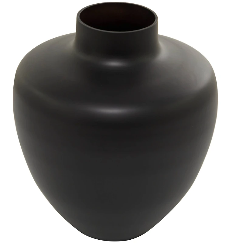 The Novogratz Black Glass Vase 12" x 12" x 13"