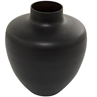 The Novogratz Black Glass Vase 12" x 12" x 13"