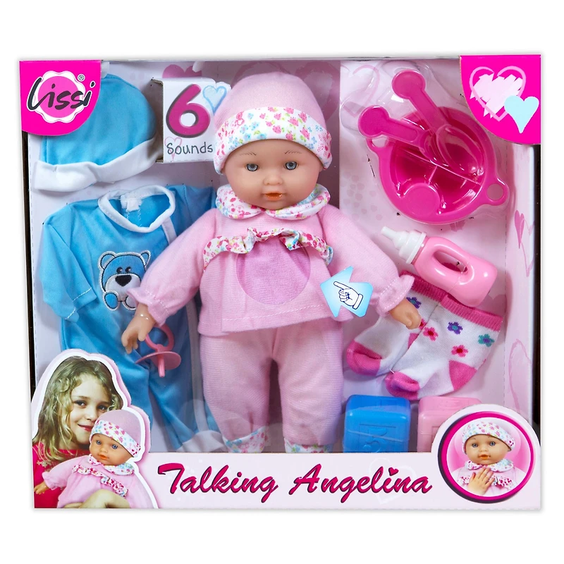 Lissi Dolls 11" Talking Baby Set