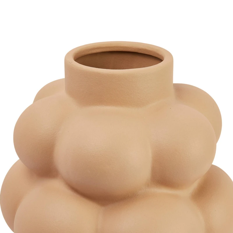 Hello Honey® Bloomingville 14.5" Sand Finish Stoneware Formed Bubble Vase