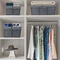 Sorbus Gray Wire Basket with Removable Liner Set