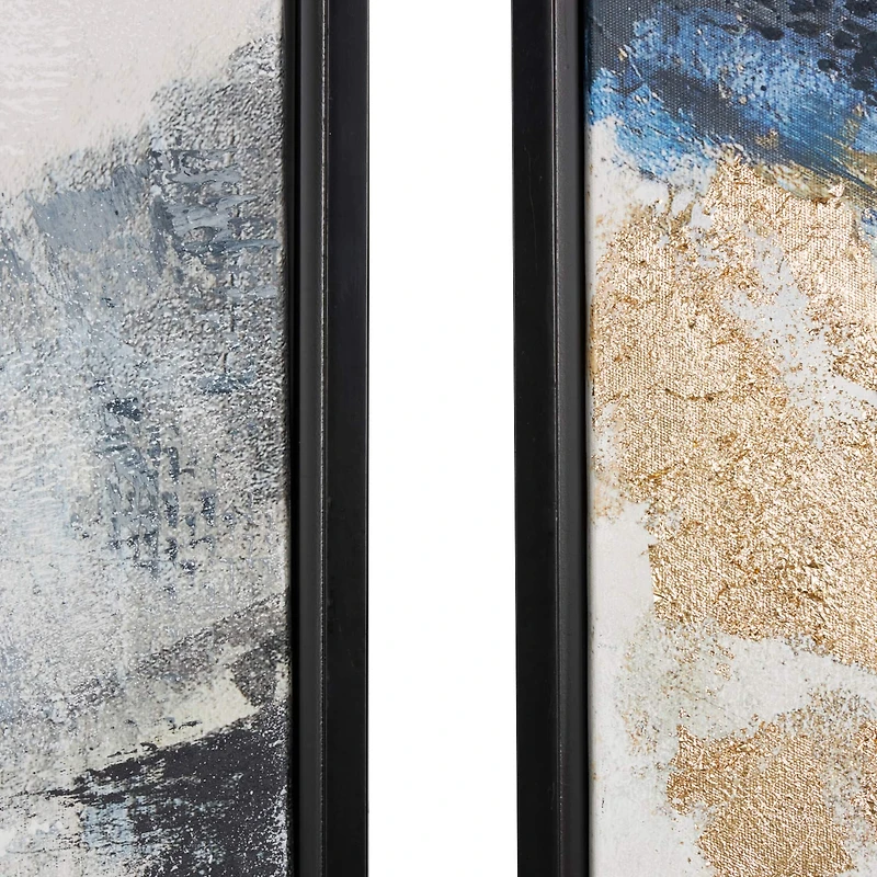 Abstract Light Gray Lines Framed Wall Art Set