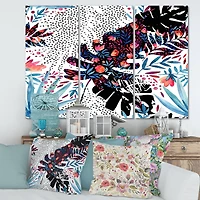 Designart - Tropical Floral Patchwork I