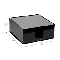Mind Reader Foundation Collection Black Covered Plate Dispenser