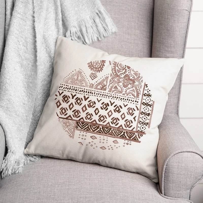 Circle Fall Pattern Throw Pillow