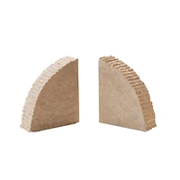 Hello Honey® 6" Natural Sandstone with Ribbed Edge Bookends Set