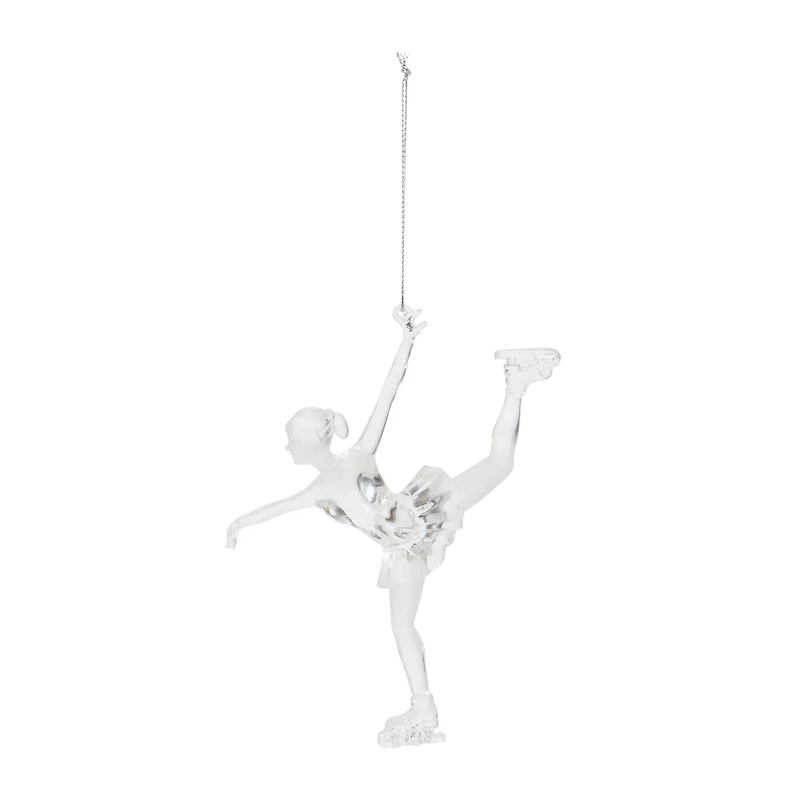Clear Acrylic Ice Skater Ornaments, 4ct.