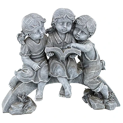 Design Toscano 14.5" Nature's Scholars Reading Children Garden Statue