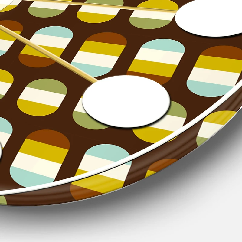 Designart 'Retro Polka Dots Mid-Century Modern Wall Clock