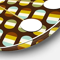 Designart 'Retro Polka Dots Mid-Century Modern Wall Clock