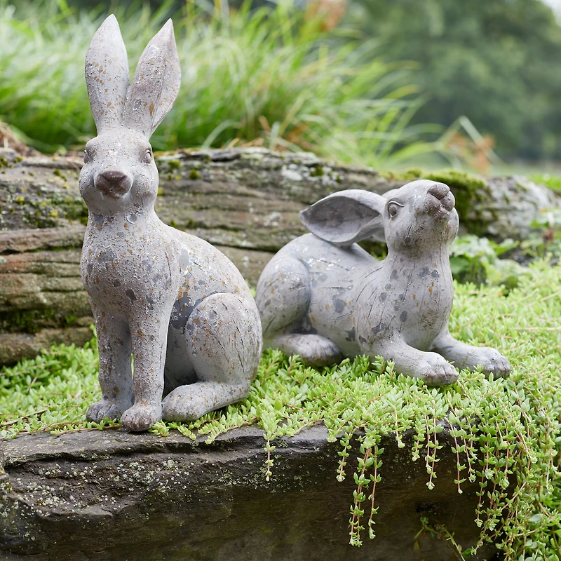 Sitting Rabbit Figurine Set