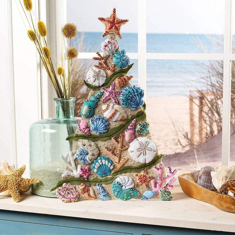 Bucilla® Coastal Christmas Felt Wall Hanging Applique Kit