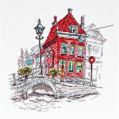 Abris Art Colored Town Cross Stitch Kit