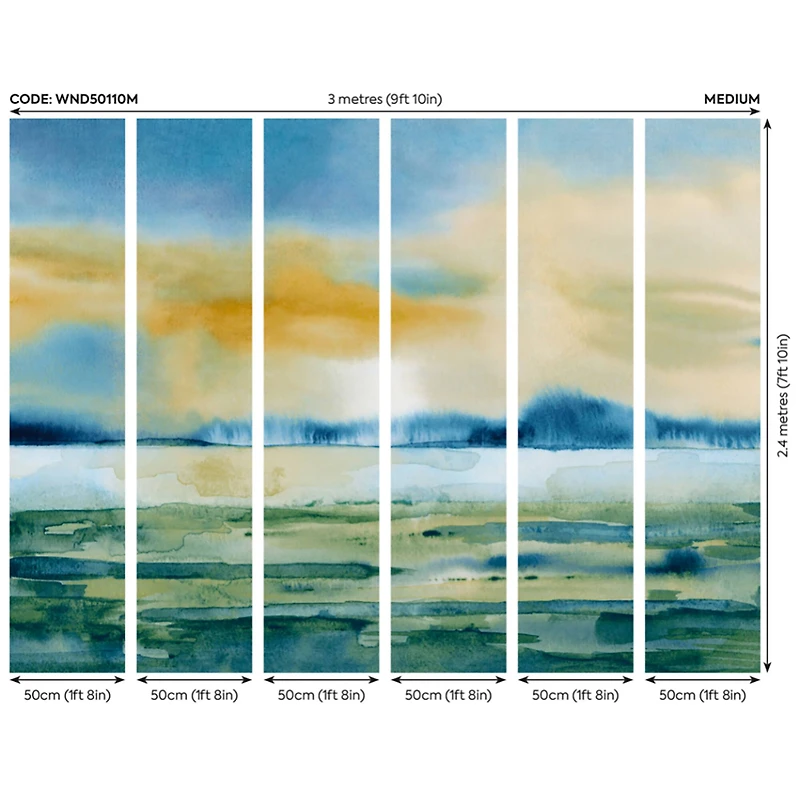 Ohpopsi Golden Sunset Wall Mural