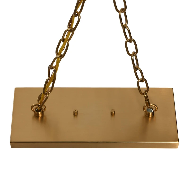 Hello Honey® Robert Stevenson Lighting Benson Exposed Bulb Metal 5-Light Linear Chandelier