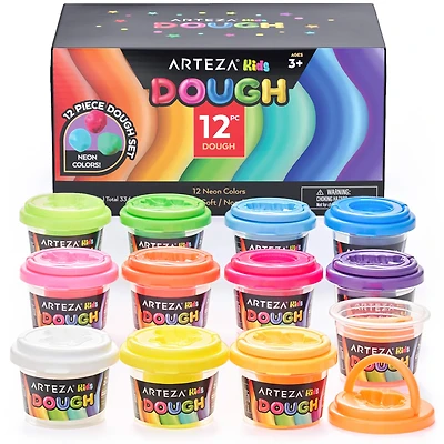 Arteza® Kids 12 Piece Neon Colors Dough Set