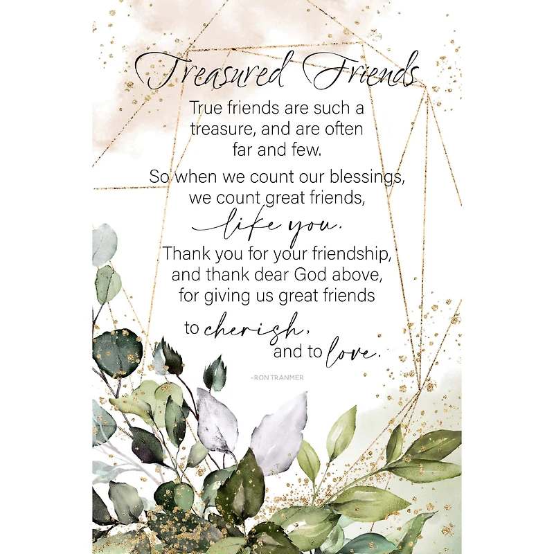 Treasured Friends Inspirational Wood Plaque