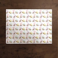 Pastel Floral Rabbits 14" x 18" Cotton Twill Placemat