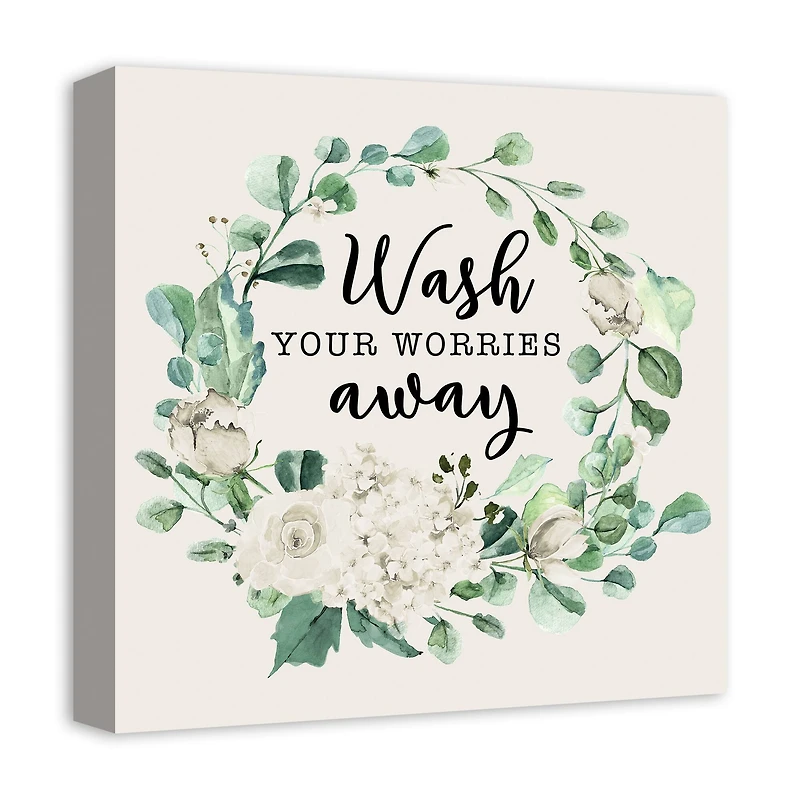 Wash Your Worries Away 16" x 16" Canvas Wall Art