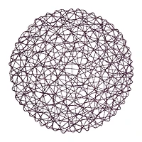 DII® Eggplant Woven Paper Round Placemat (Set of 6)