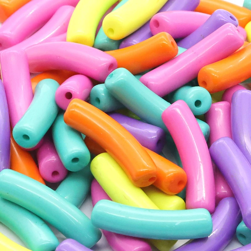 Neon Plastic Tube Beads by Creatology™