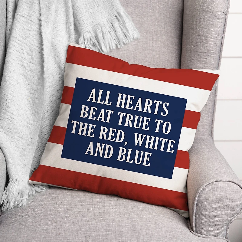 All Hearts Beat True Accent Pillow
