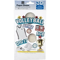 Paper House® Volleyball 3D Stickers