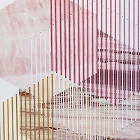 The Novogratz Set of 2 White Wood Contemporary Wall Art 20", 32"