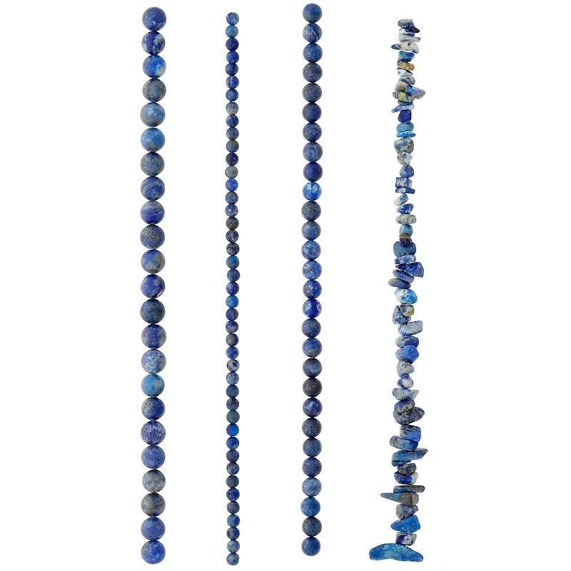 Matte Lapis Stone Mix Beads by Bead Landing™