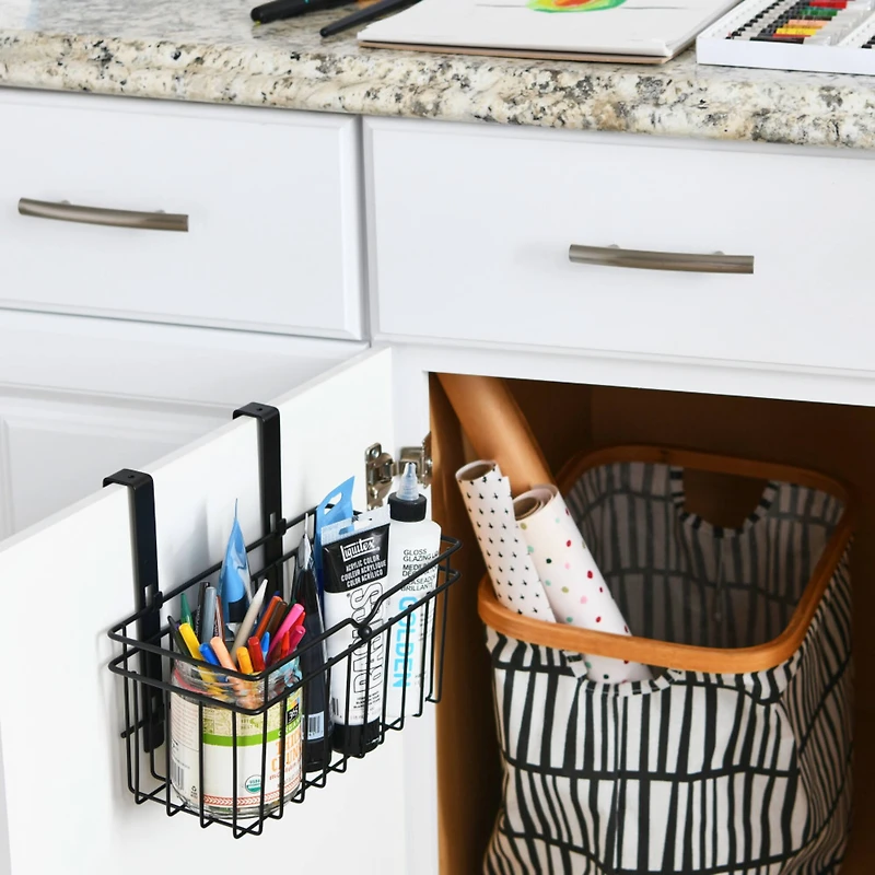 Household Essentials Over the Door Metal Basket